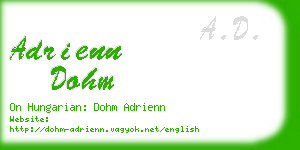 adrienn dohm business card